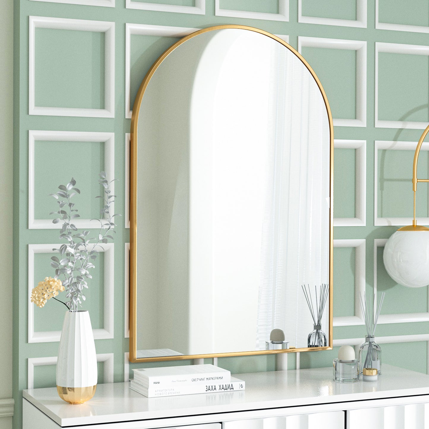 Arch Bathroom Wall Mounted Vanity Mirror