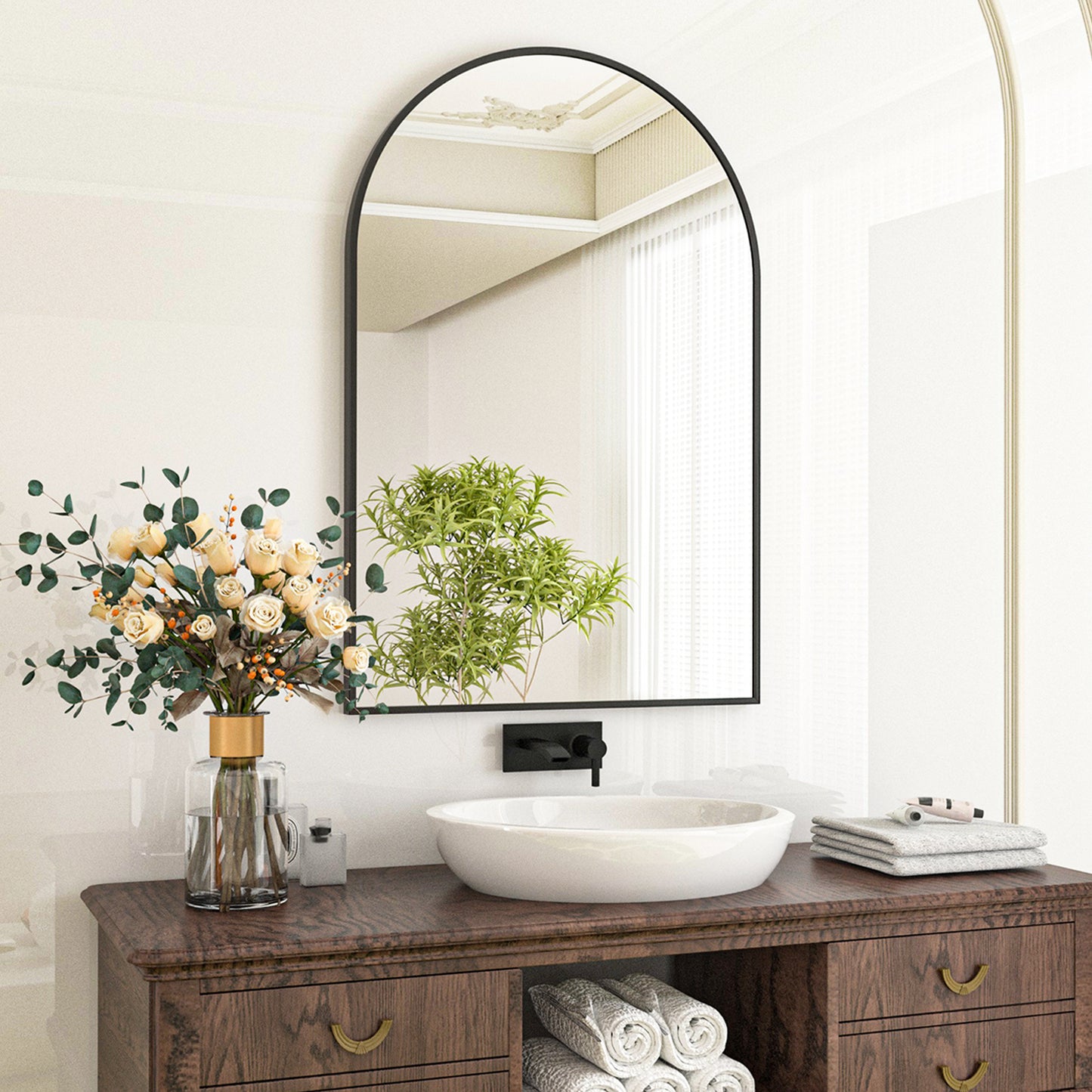 Arch Bathroom Wall Mounted Vanity Mirror