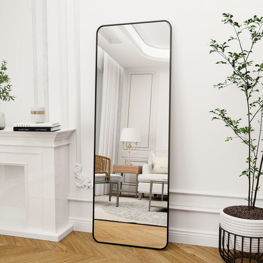 64 x 21 Full Length Floor Mirror with Rounded Corners