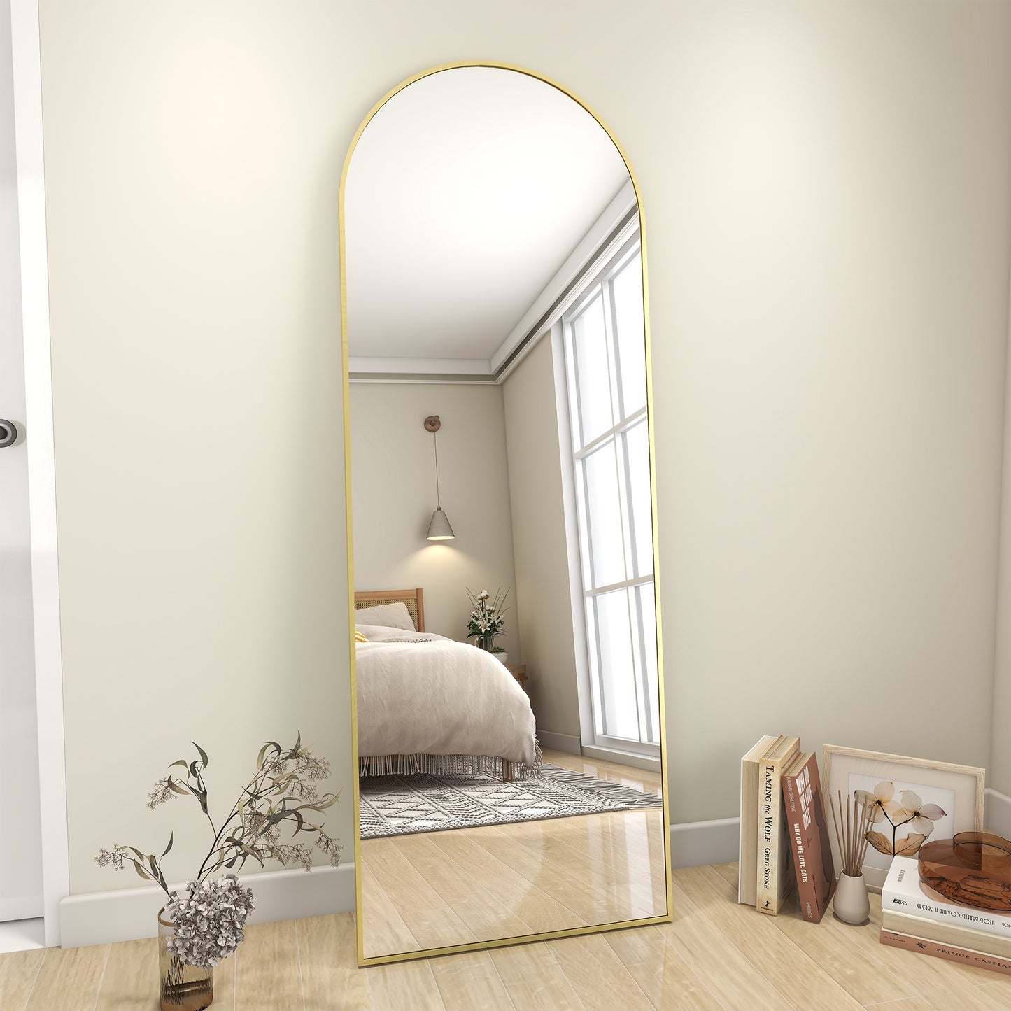 Arched Wall Mounted Full Length Mirror Large Standing Mirror