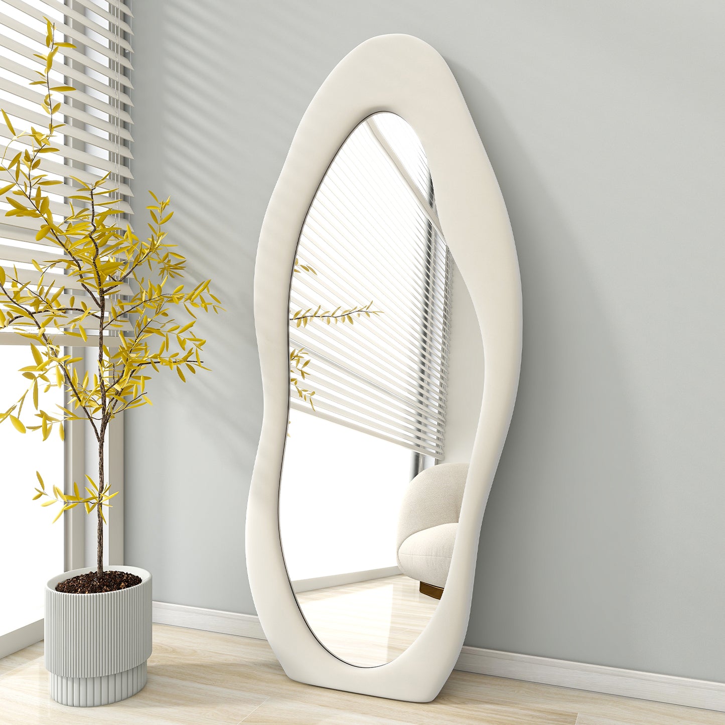 30x71 Irregular Full Length Mirror Stylish Decorative Mirrors