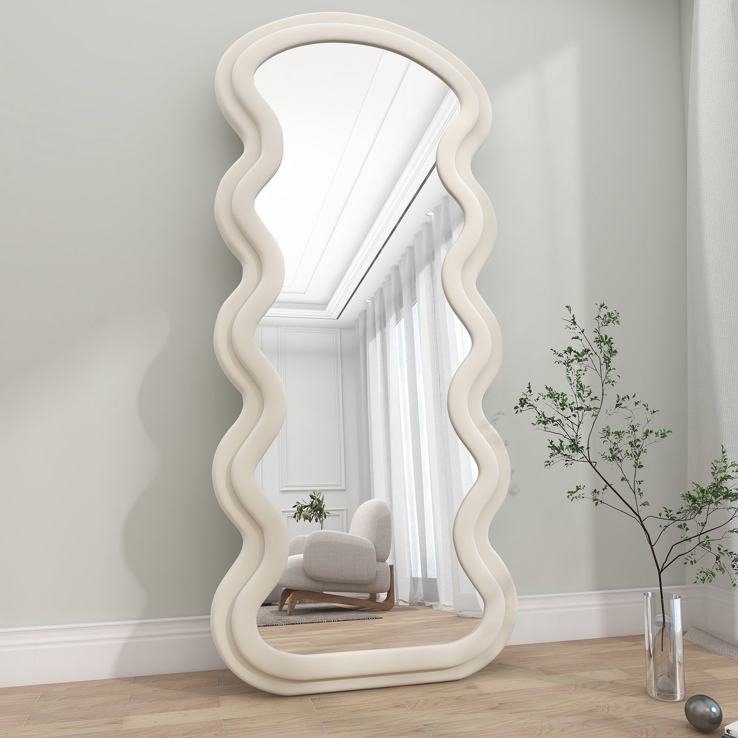 30x71 Irregular Full Length Mirror Stylish Decorative Mirrors