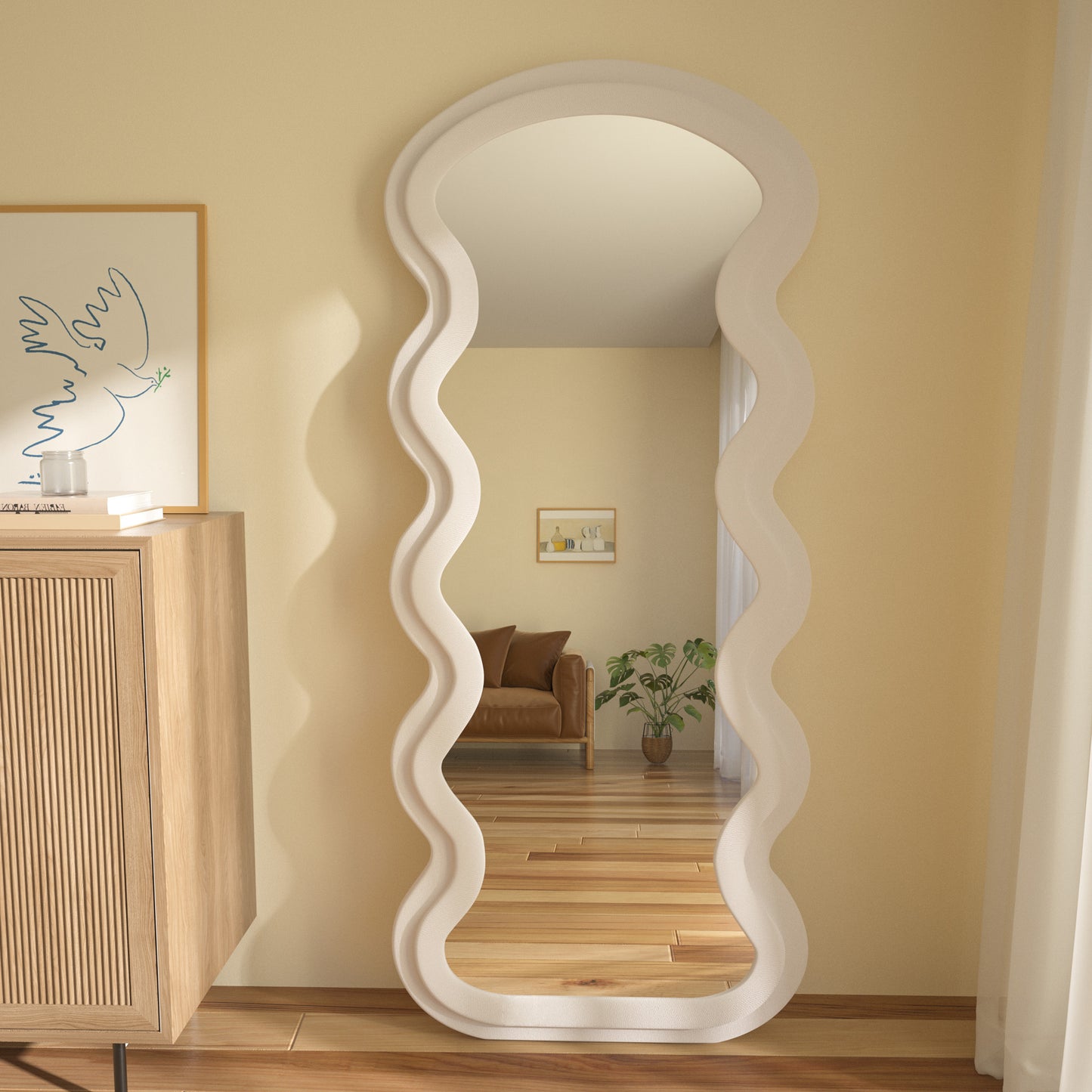 30x71 Irregular Full Length Mirror Stylish Decorative Mirrors