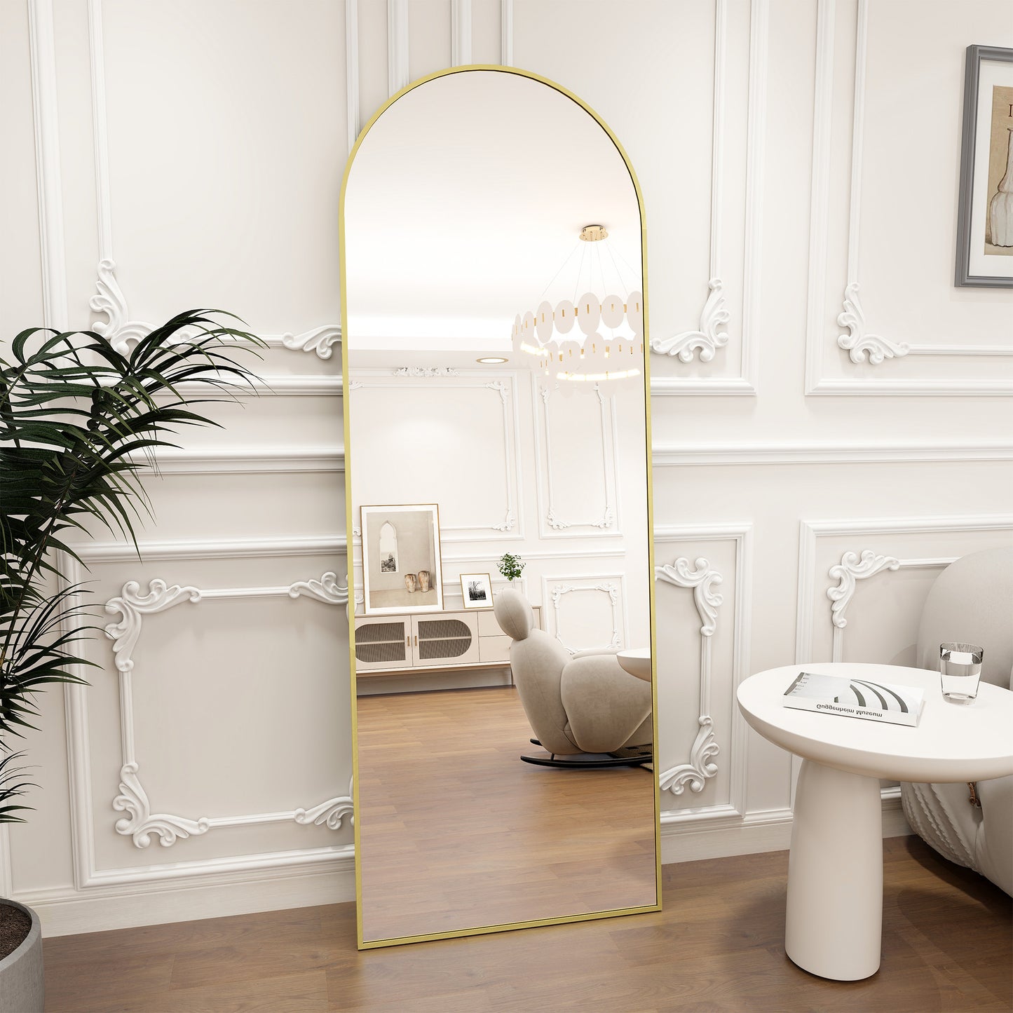 Arched Wall Mounted Full Length Mirror Large Standing Mirror