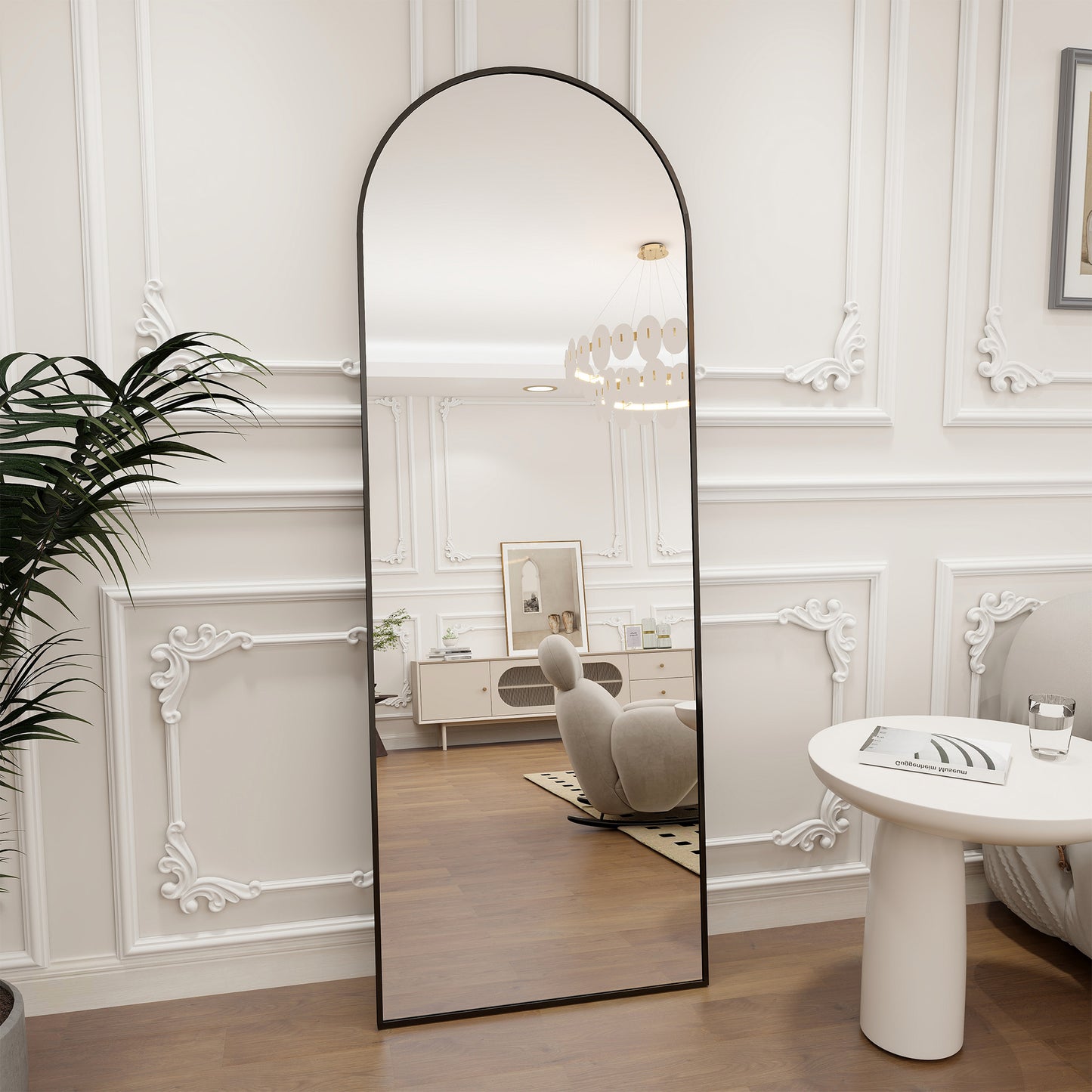 Arched Wall Mounted Full Length Mirror Large Standing Mirror