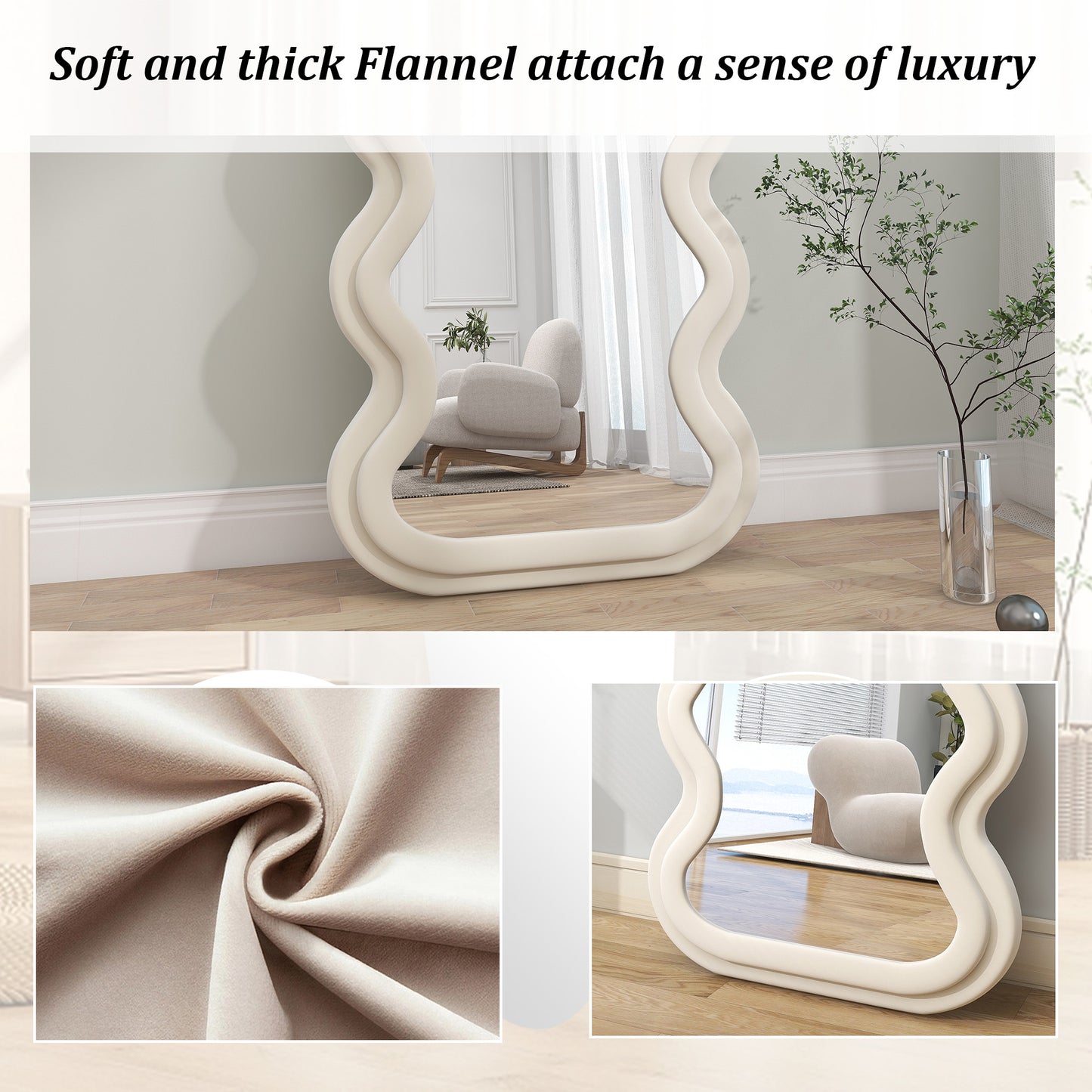 30x71 Irregular Full Length Mirror Stylish Decorative Mirrors