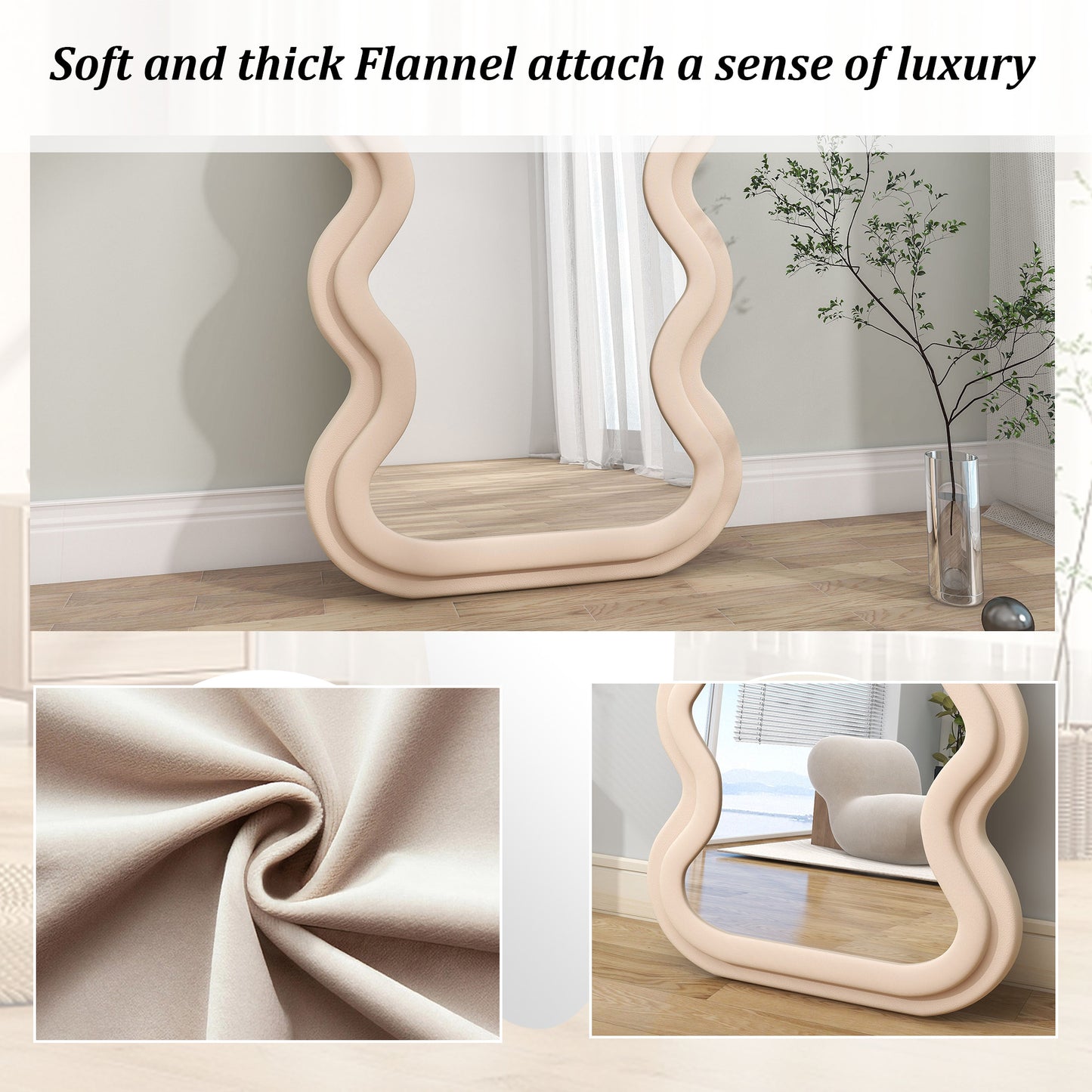 30x71 Irregular Full Length Mirror Stylish Decorative Mirrors